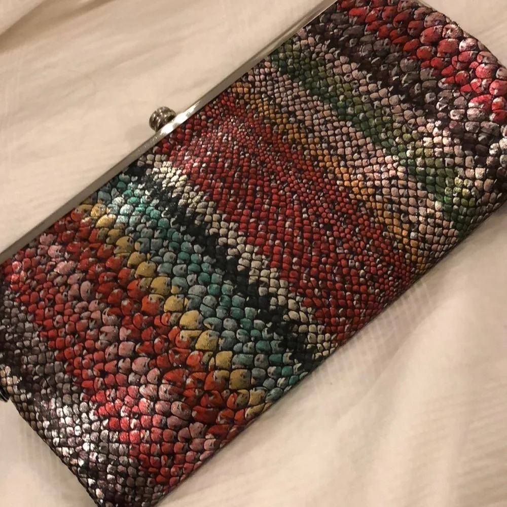 HOBO LAUREN LEATHER Double CLUTCH WALLET in Holiday NWT - Picture 2 of 9